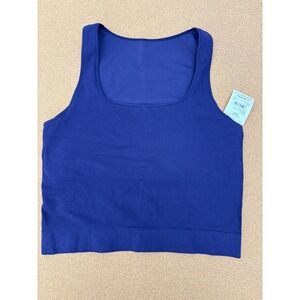 DSG Momentum Seamless Crop Tank Top Womens‎ XXL Purple Ink Moisture Wicking
